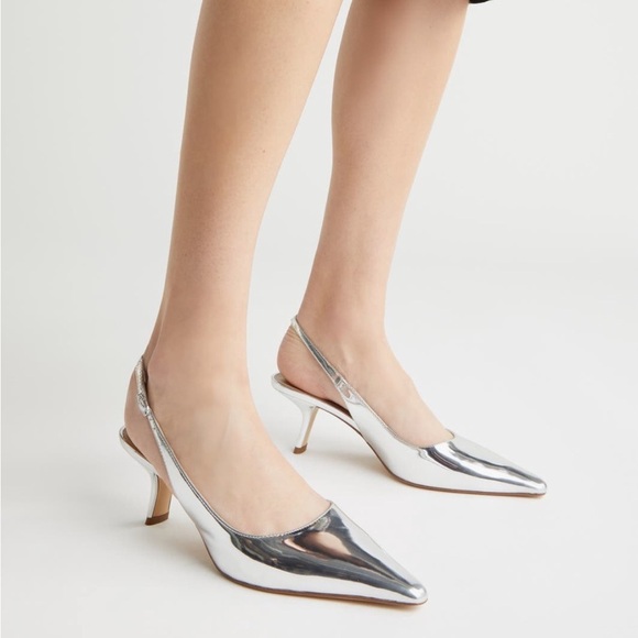 Sam Edelman Bianka Slingback Pump, Soft Silver, Size 8.5M or 8 1/2 Medium - Picture 7 of 16